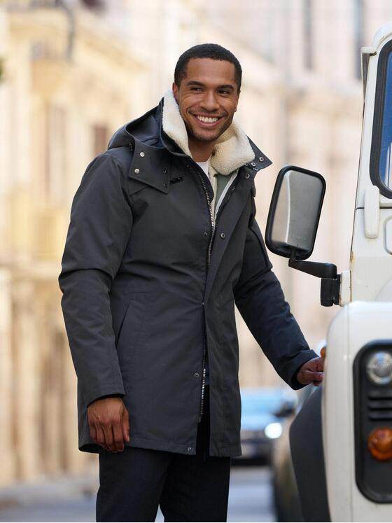 emilio adani Herren 2 in 1 Jacke mit Funktion Grau 39328