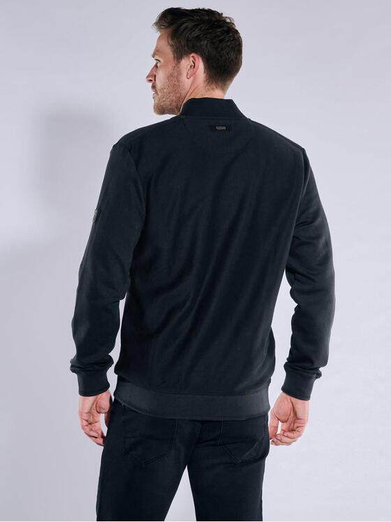 engbers Herren Sweatjacke strukturiert Schwarz 37748