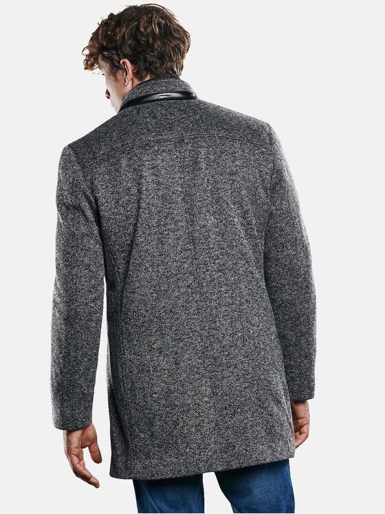 engbers Herren Mantel in Pfeffer und Salzoptik Kieselgrau 30771