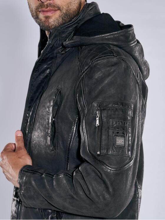 engbers Herren Lederjacke regular Schwarz 37418