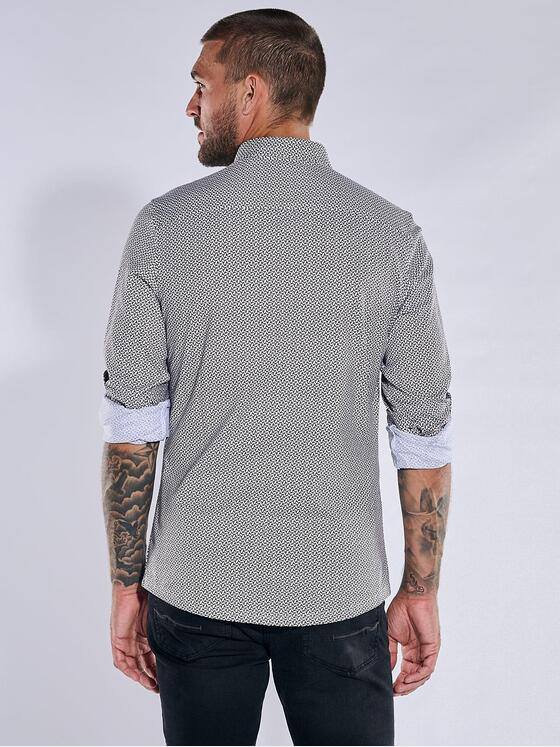 emilio adani Herren Jersey-Hemd slim fit Beige 38005