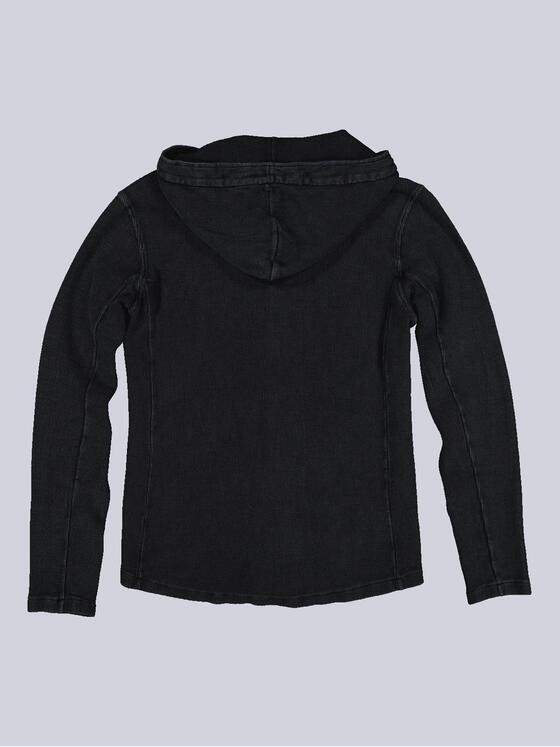 emilio adani Herren Sweatjacke mit Kapuze Schwarz 35237