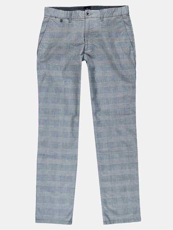 engbers Herren Chino Glencheck Muster Taubenblau 29176