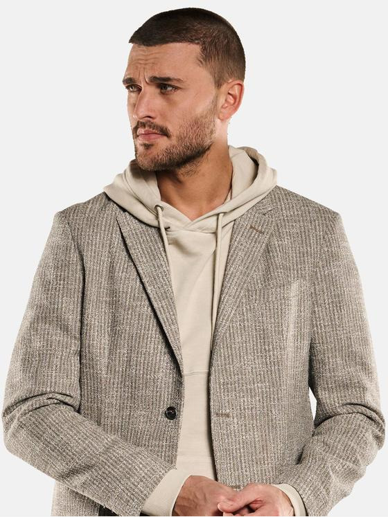 emilio adani Herren Freizeit-Sakko strukturiert Beige 32976