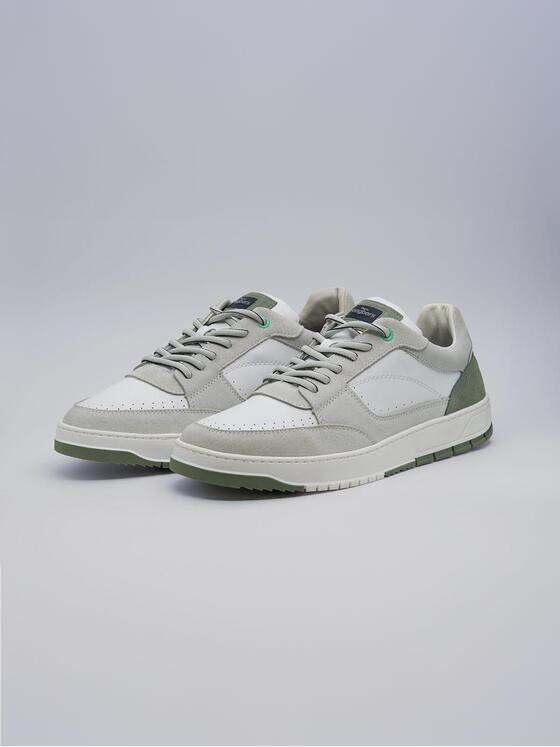 engbers Herren Sneaker aus Leder Naturweiss 38536