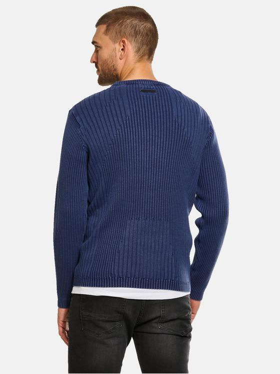 emilio adani Herren Pullover strukturiert Blau 34120