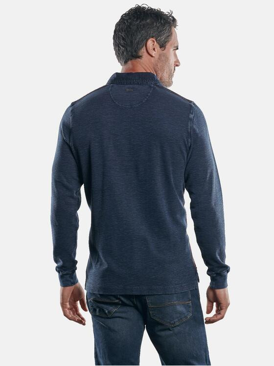 engbers Herren Poloshirt langarm Indigoblau 30270