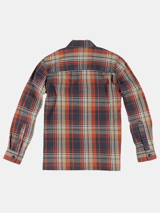 engbers Herren Langarm-Hemd kariert Rostorange 31974