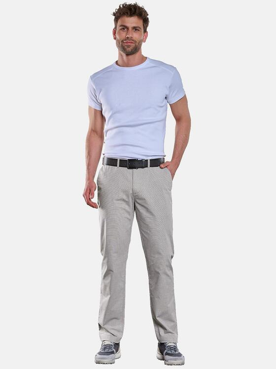 engbers Herren Chino dezent gemustert Grau 33220