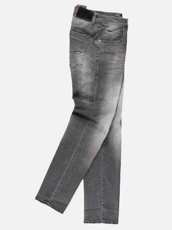emilio adani Herren Super Stretch Jeans mit Destroy Effekten Grau 30296
