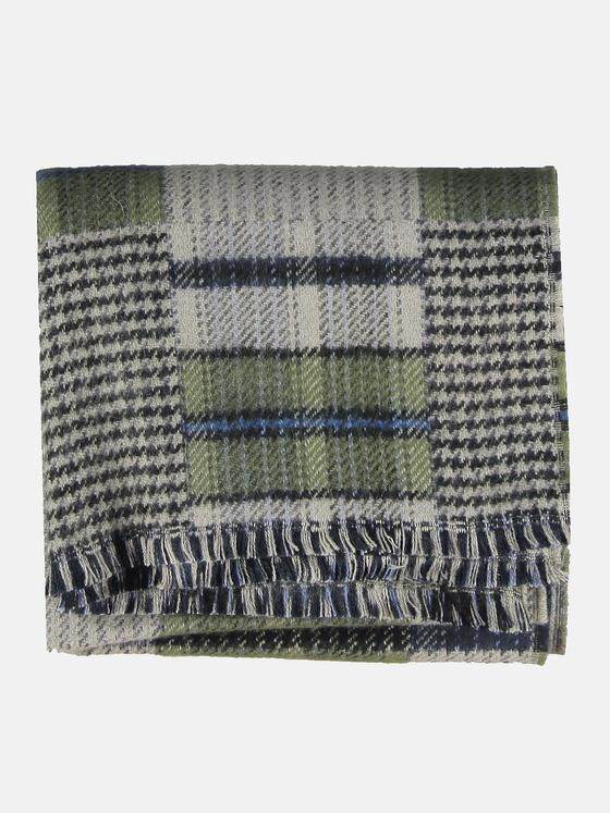 engbers Herren Schal kariert Saphirblau 32125