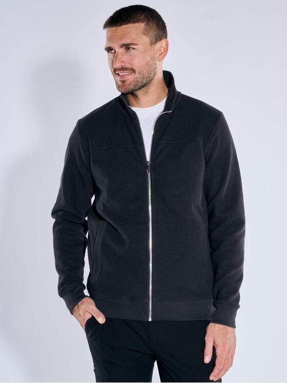 emilio adani Herren Sweatjacke strukturiert Schwarz 39816