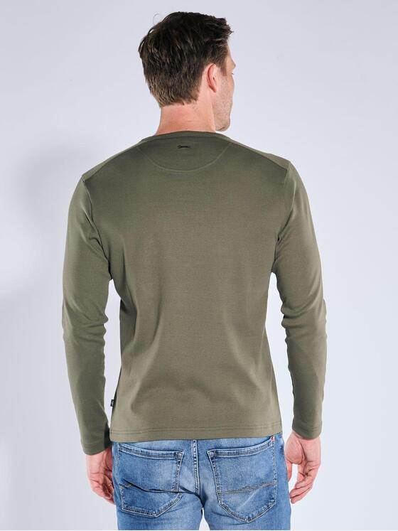 engbers Herren Langarm-Shirt "My Favorite" organic Oliv 39260