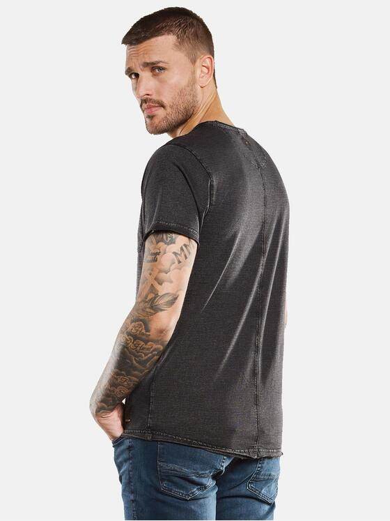 emilio adani Herren T-Shirt in Ottoman-Qualität Grau 33416