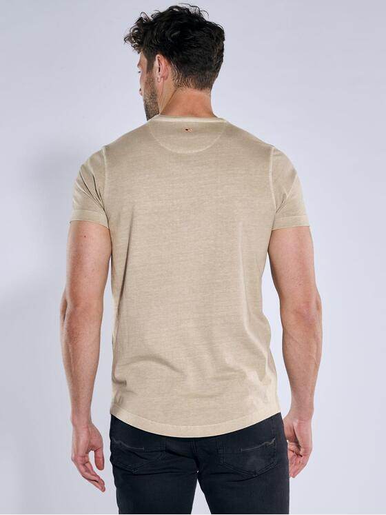 emilio adani Herren T-Shirt uni Beige 39309