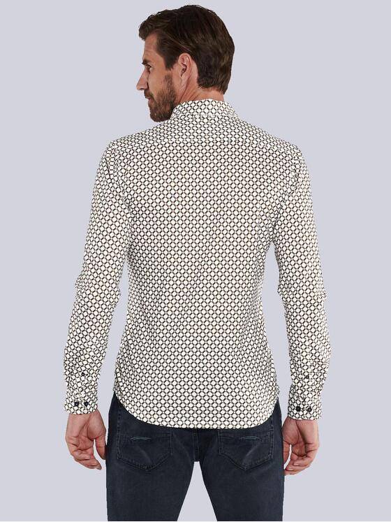 ENGBERS GERMANY Herren Langarm-Hemd aus Jersey Weiß 35649