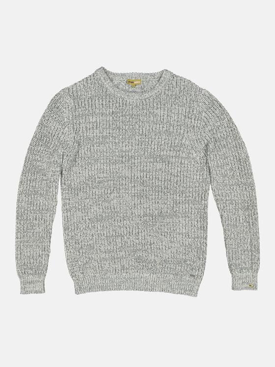 emilio adani Herren Pullover meliert Blau 34348