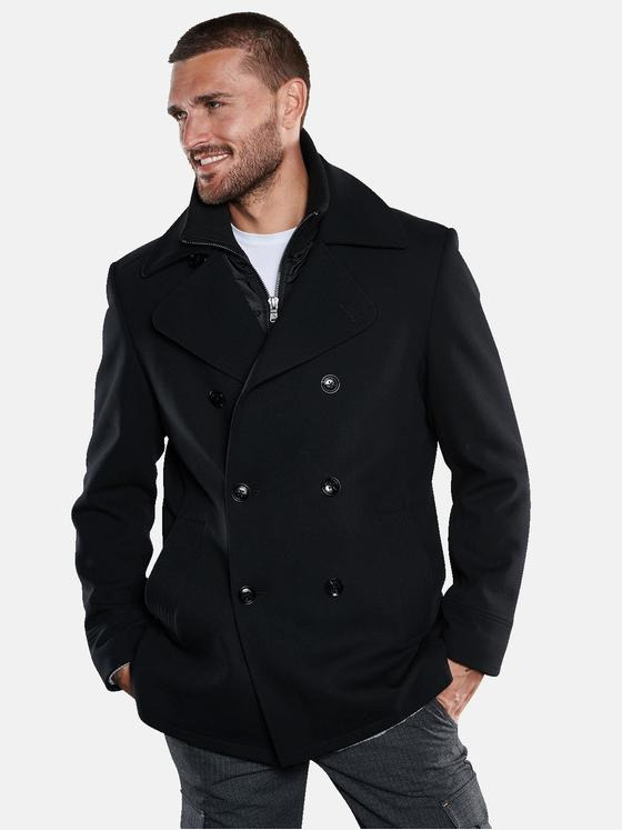 emilio adani Herren Caban-Jacke Schwarz 33301