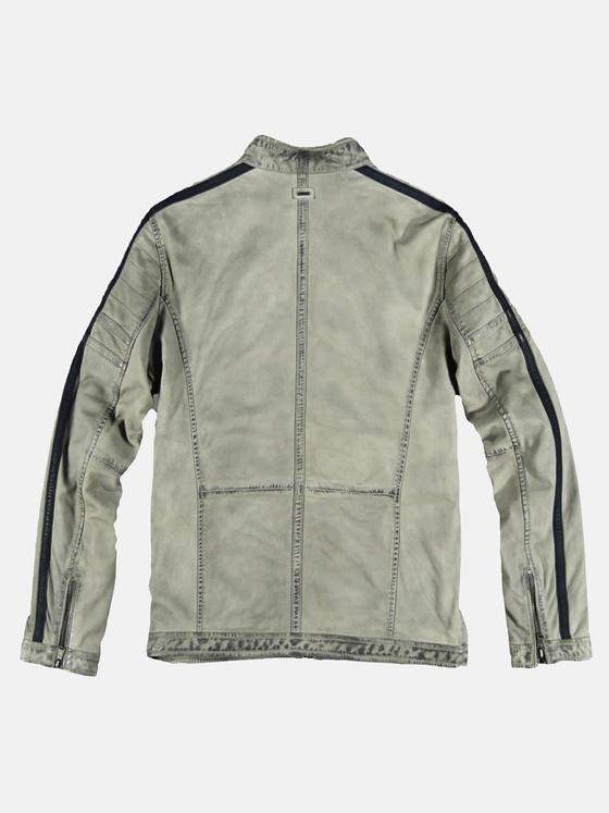 engbers Herren Bikerjacke mit Galonstreifen Silbergrau 29088