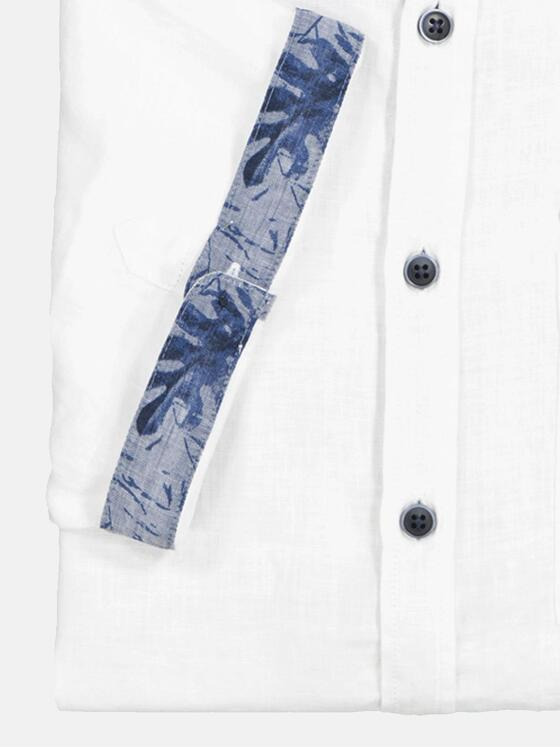 engbers Herren Kurzarm-Hemd aus Leinen Reinweiss 36628