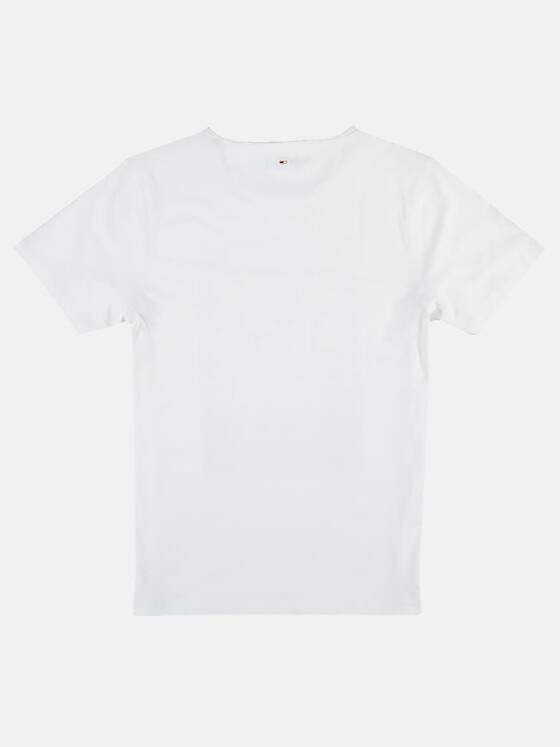 emilio adani Herren Rundhals T-Shirt Weiß 25705