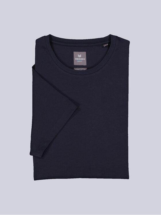 ENGBERS GERMANY Herren T-Shirt aus Supima Baumwolle Saphirblau 38668