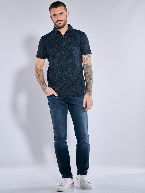 emilio adani Herren Polo-Shirt slim fit Blau 36971