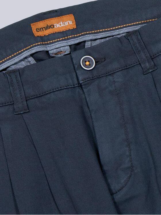emilio adani Herren Chino mit Bundfalte Saphirblau 39107
