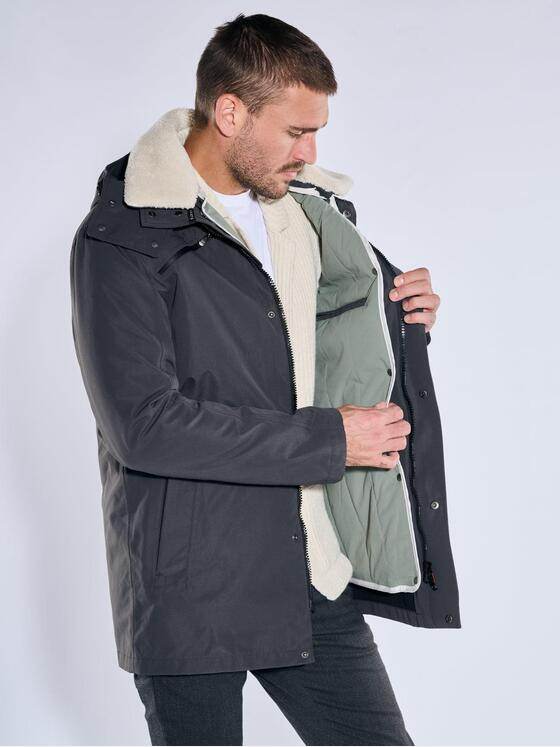 emilio adani Herren 2 in 1 Jacke mit Funktion Grau 39328