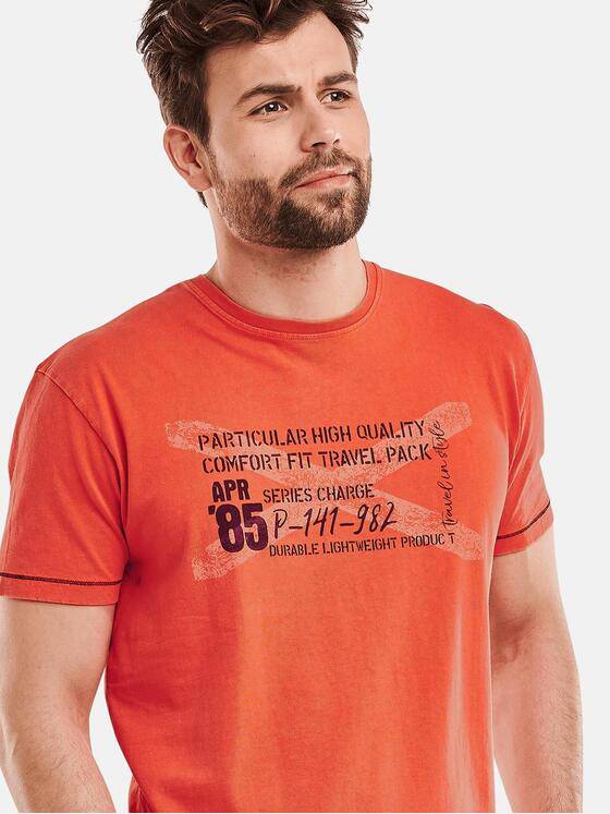 engbers Herren Modisch bedrucktes T-Shirt Orange 27336