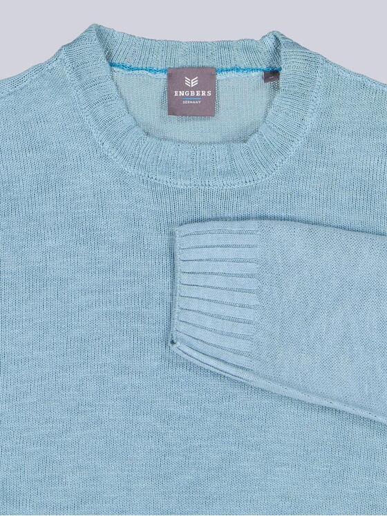 ENGBERS GERMANY Herren Pullover mit Leinenanteil Hellblau 38997