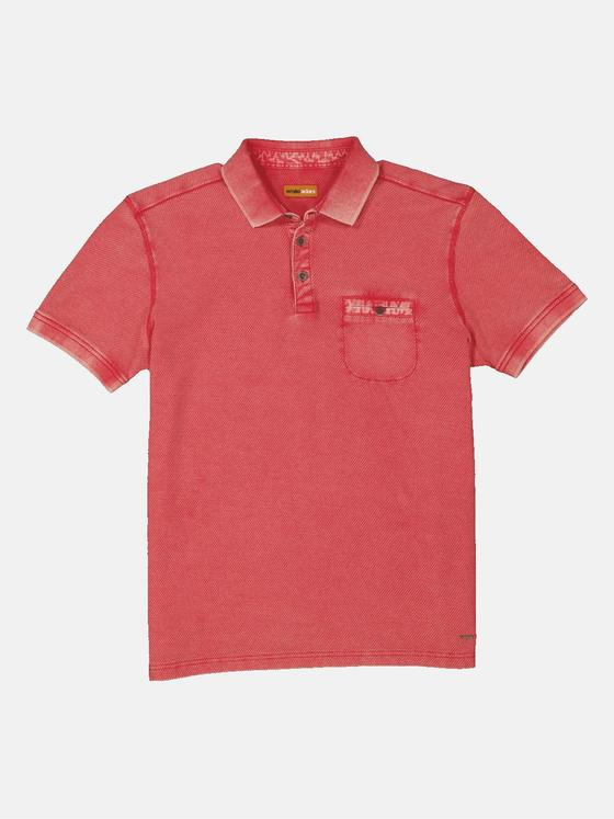 emilio adani Herren Polo-Shirt uni Violett 35107
