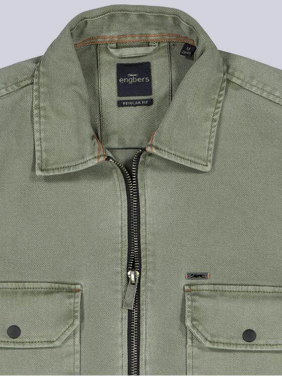 engbers Herren Overshirt aus kernigem Twill Khaki 40043