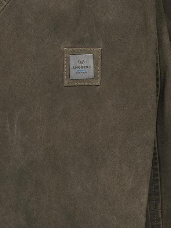 ENGBERS GERMANY Herren Lederjacke mit Inlet Grün 34493