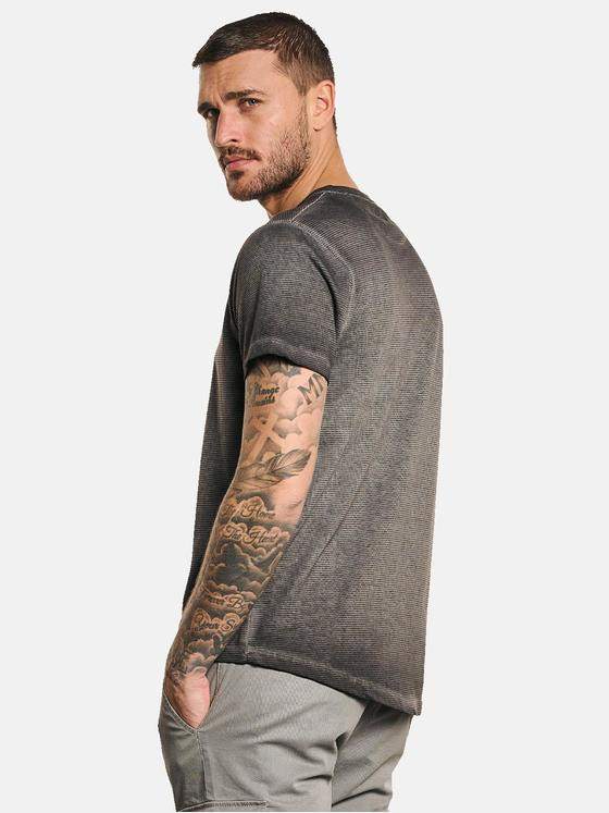 emilio adani Herren T-Shirt gestreift Grau 32764