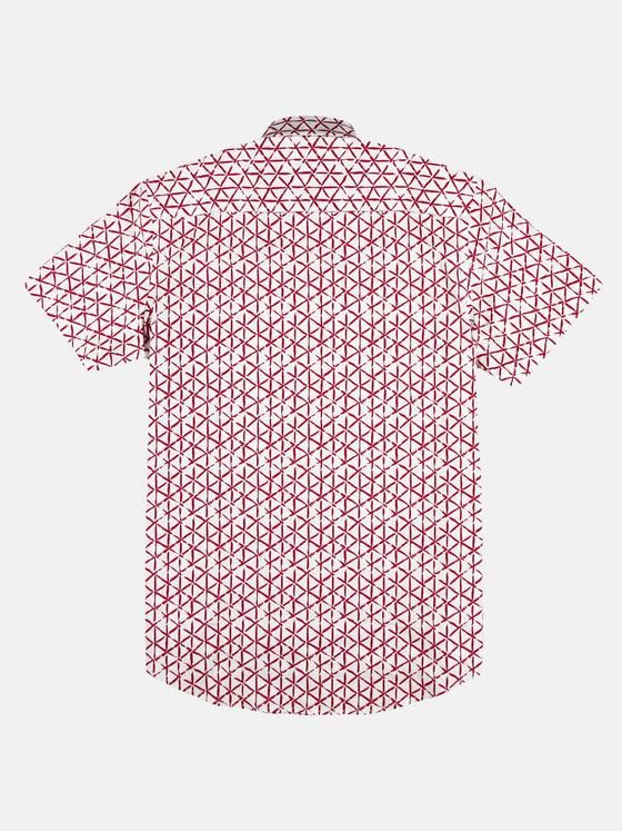 emilio adani Herren elastisches Hemd in maskuliner Passform Rot 29322