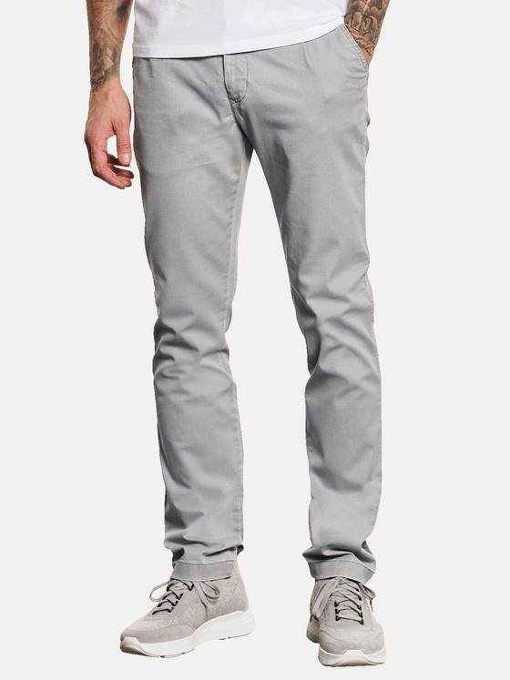 emilio adani Herren Jeans-Chino aus Bio-Baumwolle Grau 32676