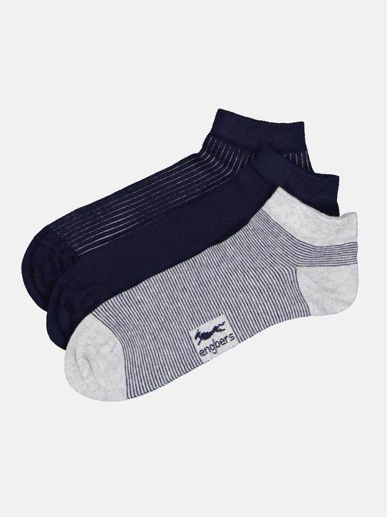 engbers Herren Sneaker-Socke 3er Pack Blau 34868