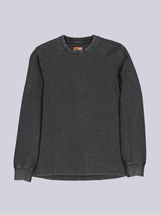 emilio adani Herren Longsleeve mit Rundhalsausschnitt Anthrazit 41401