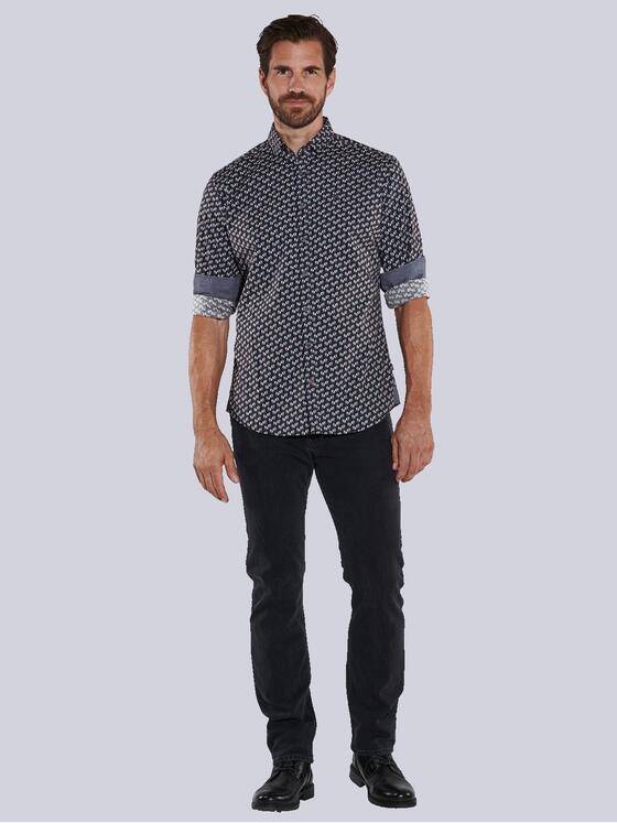 engbers Herren Langarm-Hemd gemustert Blau 35599