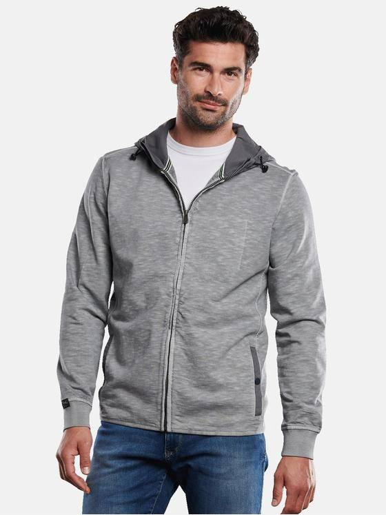 engbers Herren Sweatjacke mit Kapuze Grau 31788