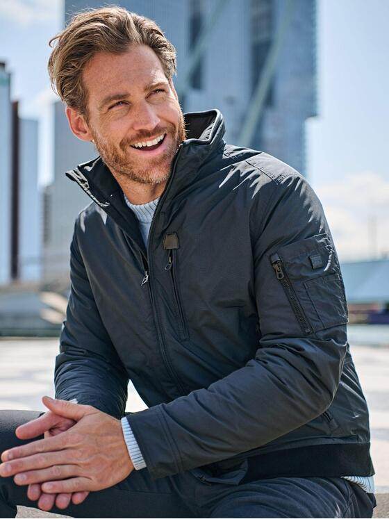 engbers Herren Jacke dezent glänzend Saphirblau 39306