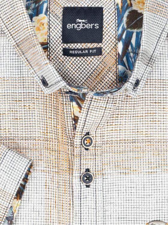 engbers Herren Kurzarm-Hemd kariert Reinorange 35136