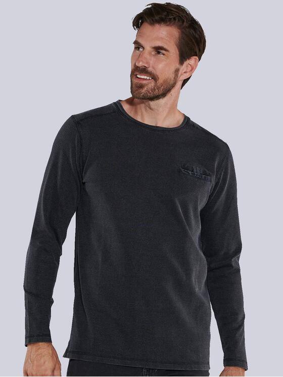 engbers Herren Langarm-Shirt uni Schwarz 35680