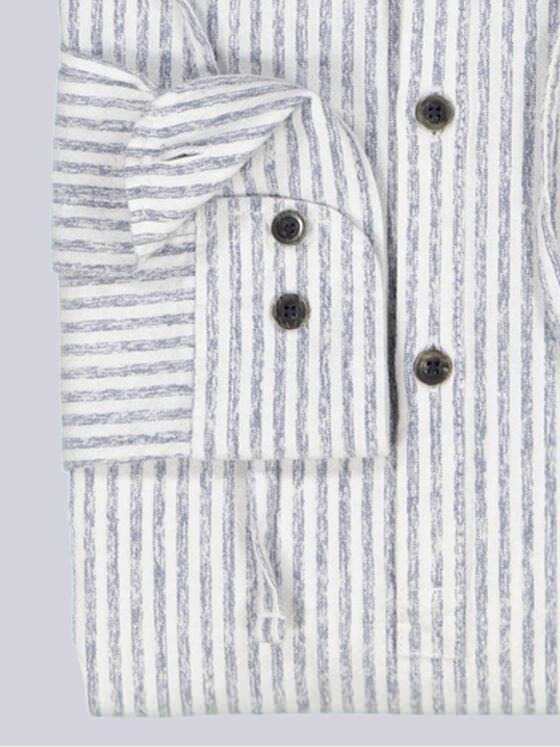 engbers Herren Langarm-Shirt mit Leinenanteil Mittelblau 38946