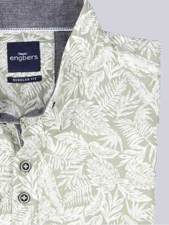 engbers Herren Kurzarm-Hemd gemustert Khaki 38873