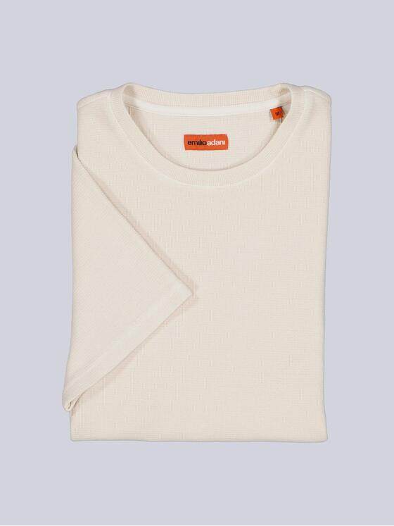 emilio adani Herren T-Shirt uni Beige 38929