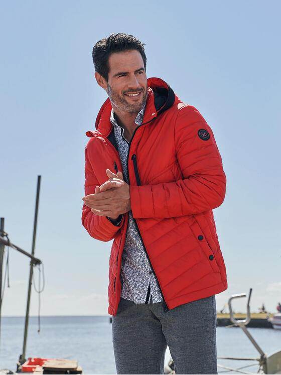 engbers Herren Steppjacke mit abnehmbarer Kapuze Bordeaux 30206