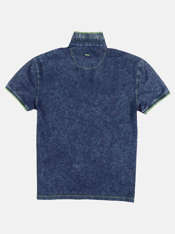 engbers Herren Sportives Poloshirt mit Neon-Details Indigoblau 29227