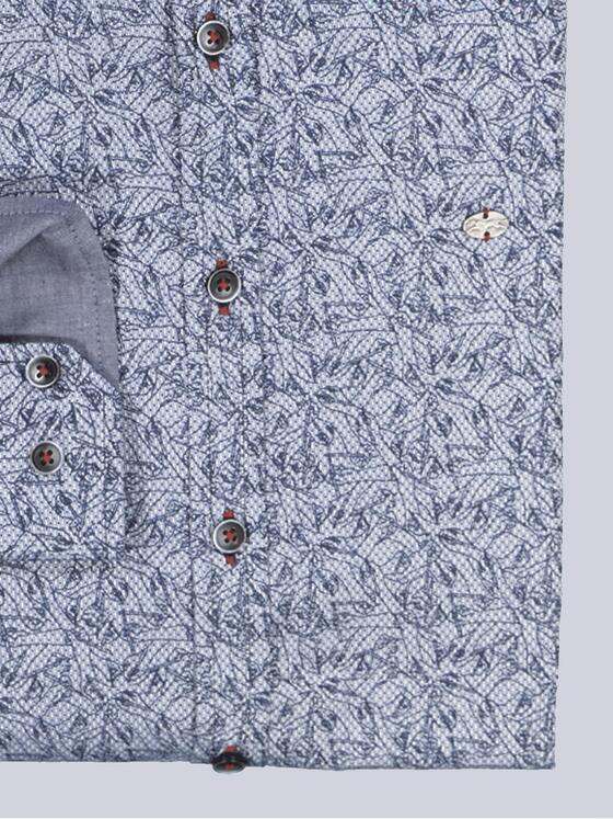 engbers Herren Langarm-Hemd gemustert Blau 35794